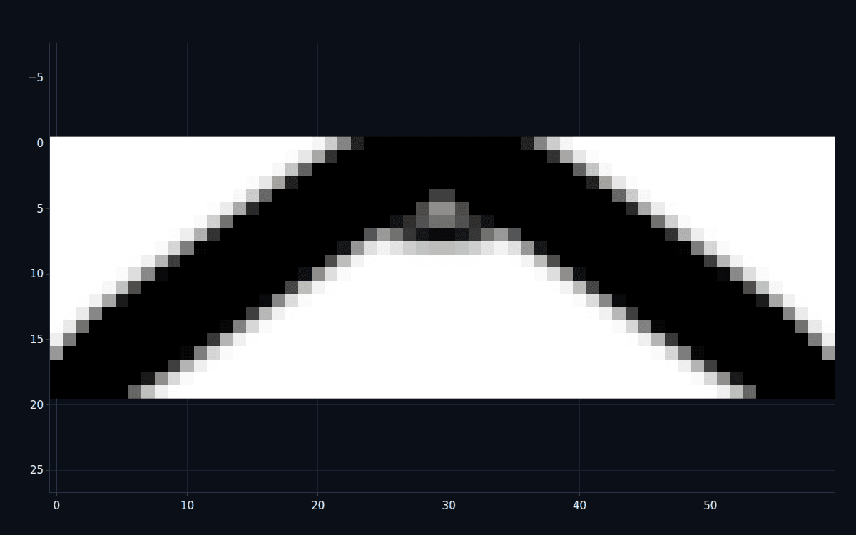 A topology-optimized bridge — an arch with a tie between pinned supports under a top load